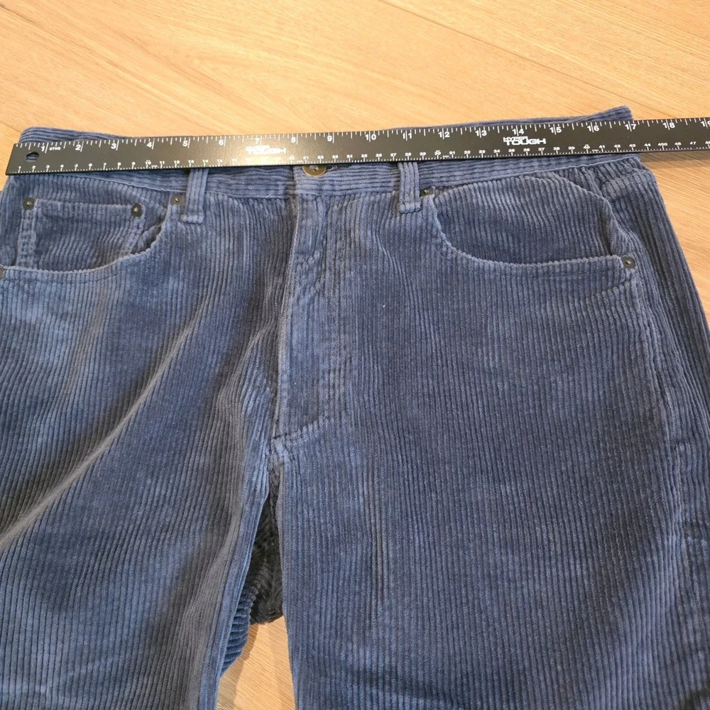 Rag & Bone Mens Navy Blue Corduroy Straight Leg Pants Size 33 Stretch Cotton - Picture 6 of 11